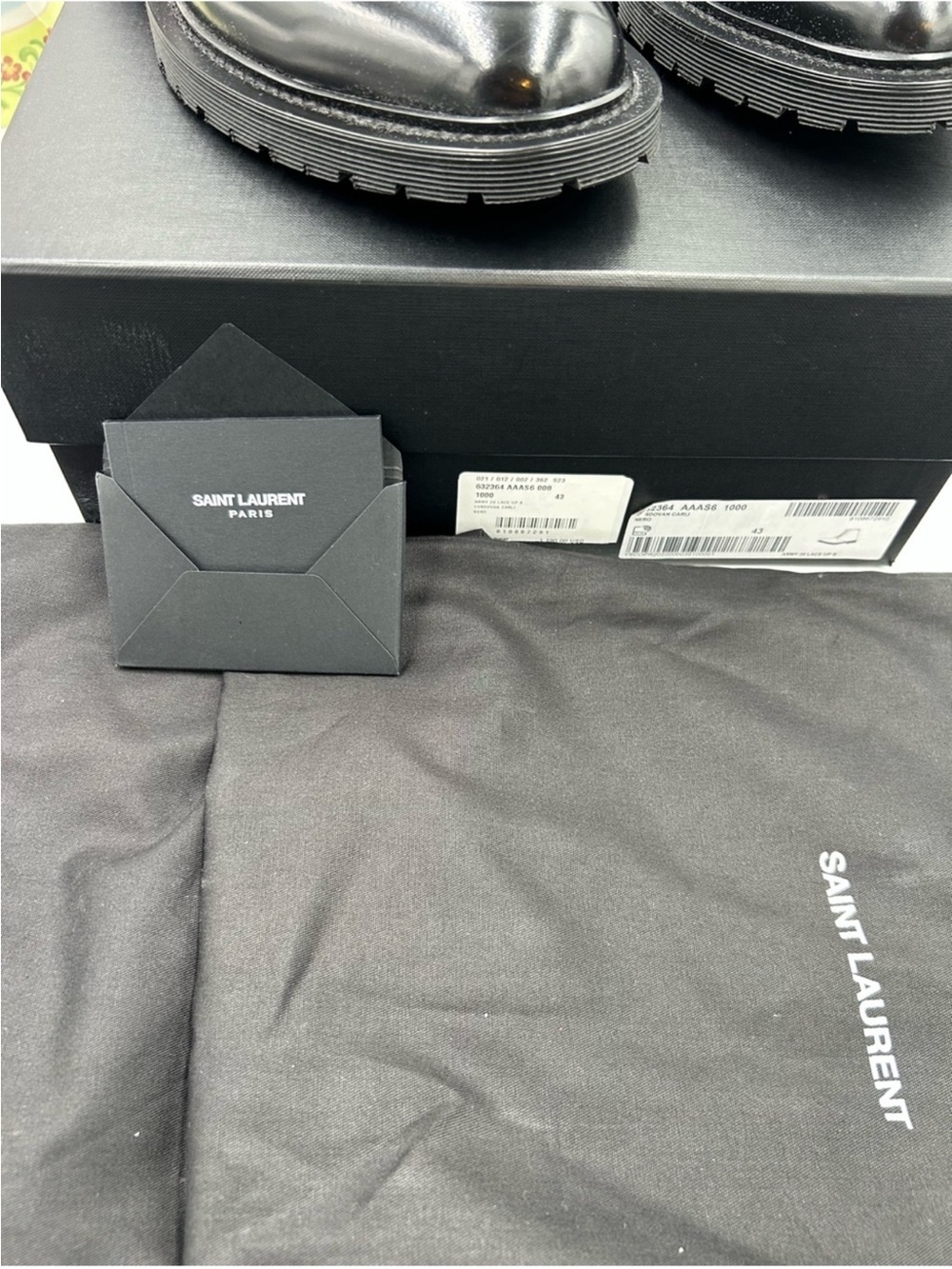 Men’s Saint Laurent combat boots size 43 made in Italy NWT - Picture 7 of 13